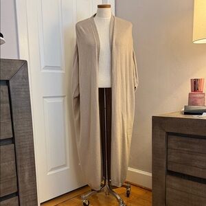 By Together Women’s Cream Open Knit Sweater Duster